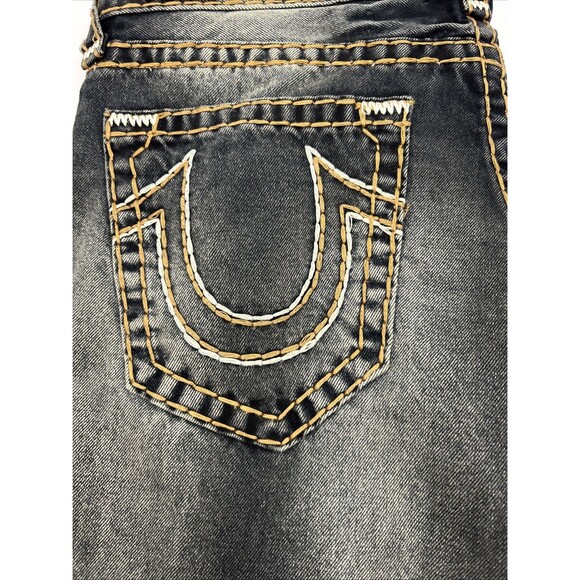 True Religion Rocco Distressed Relaxed Skinny Jeans Size 34 Waist 32 Inseam NEW - Picture 1 of 8